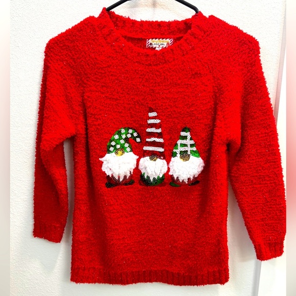 ✨ Poof Girl Christmas Gnome Sweater – Size S ✨. NWOT - Picture 1 of 4